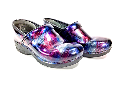 Dansko Women's Professional Clog Metallic Wash Patent Leather EUR 38 US 7.5  - 8 | eBay