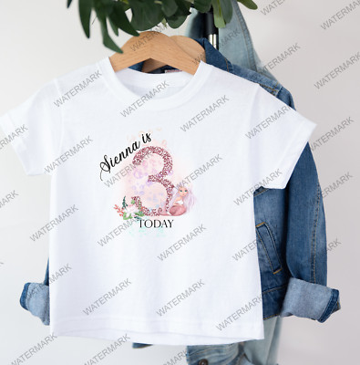 Geburtstag Kinder personalisiertes T-Shirt, Name und Alter, Geburtstag Top, Kleidung