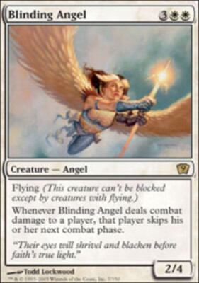 【Foil】Blinding Angel英語版マジック：ザ・ギャザリング 1x] Blinding Angel - Foil Played, English Ninth Edition MTG Magic