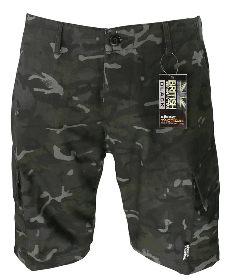 ARMY COMBAT ACU RIPSTOP SHORTS MENS S-3XL BLACK BTP CAMO BDU CARGO PANT HIKING