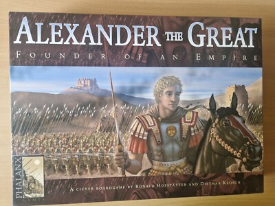 ALEXANDER DER GROSSE VON PHALANX TOLLES SELTENES STRATEGIE BRETTSPIEL KOMPLETT HOLZ PC