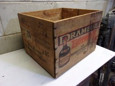 Caja de envío de madera de licor vintage DRAMBUIE Edimburgo Escocia