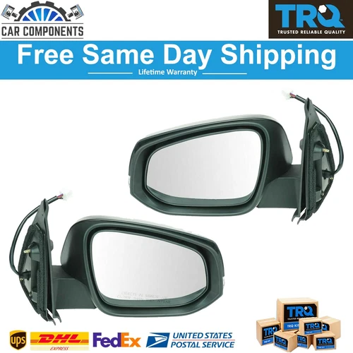 TRQ New Mirror Power Heated Turn Signal LH & RH Sides Set For 2016-2019 Toyota