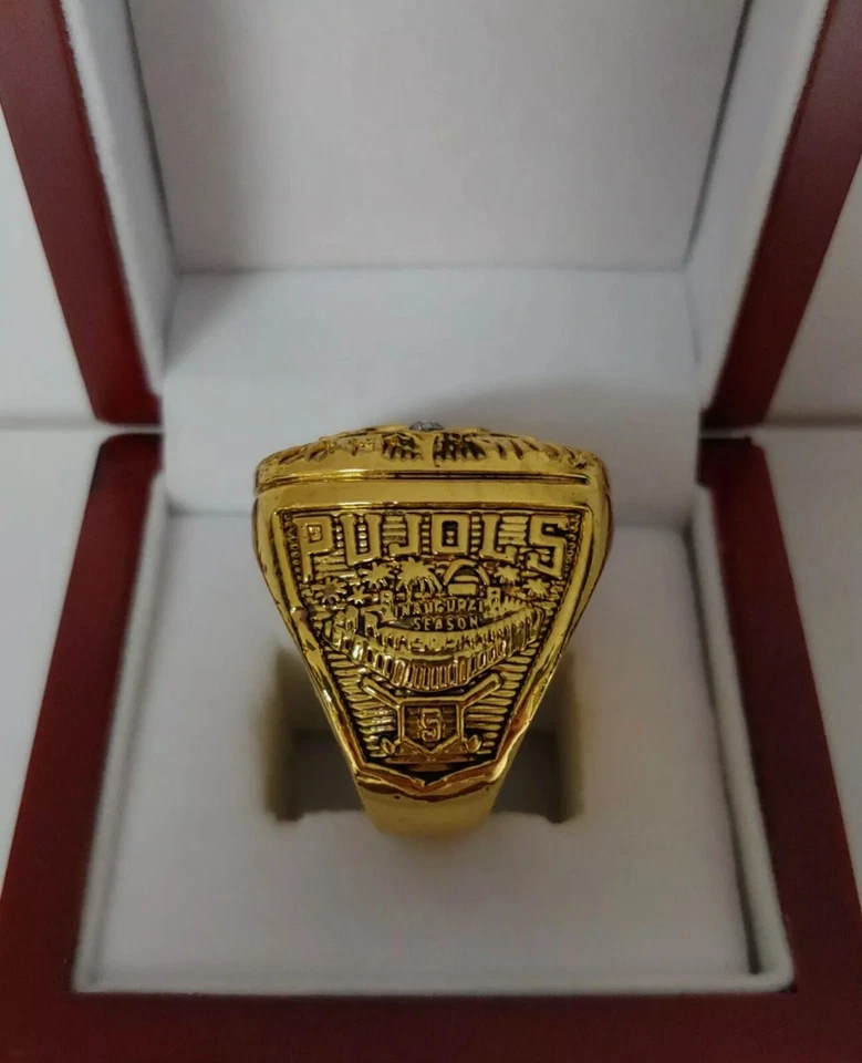 Anillo Albert Pujols - Serie Mundial Cardenales de San Luis 2006 con caja de exhibición de madera Foto 2 de 4