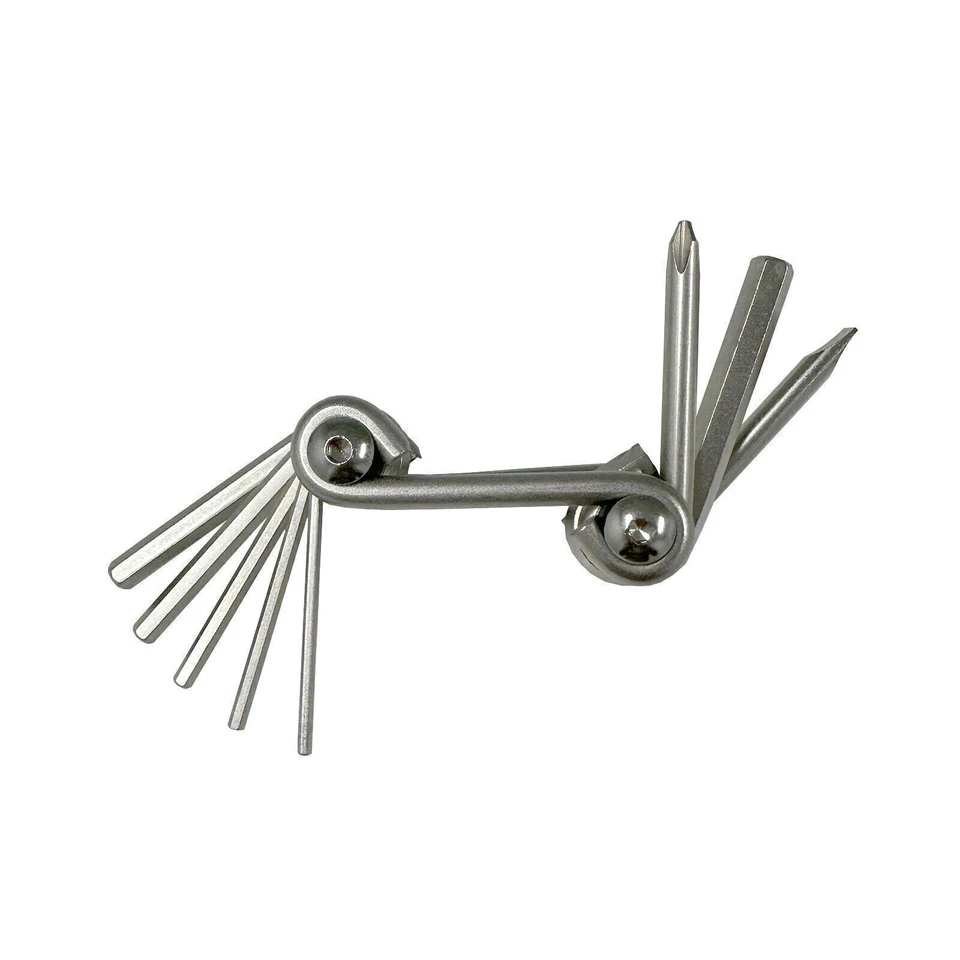 Foldable 8 in 1 Screwdriver Multi Tool Slotted Phillips Hex 2mm 6mm Alloy Steel