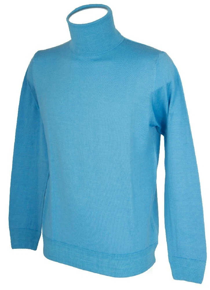 Pullover sweater shirt man mens wool long sleeve high necklace RAGNO Item A23904