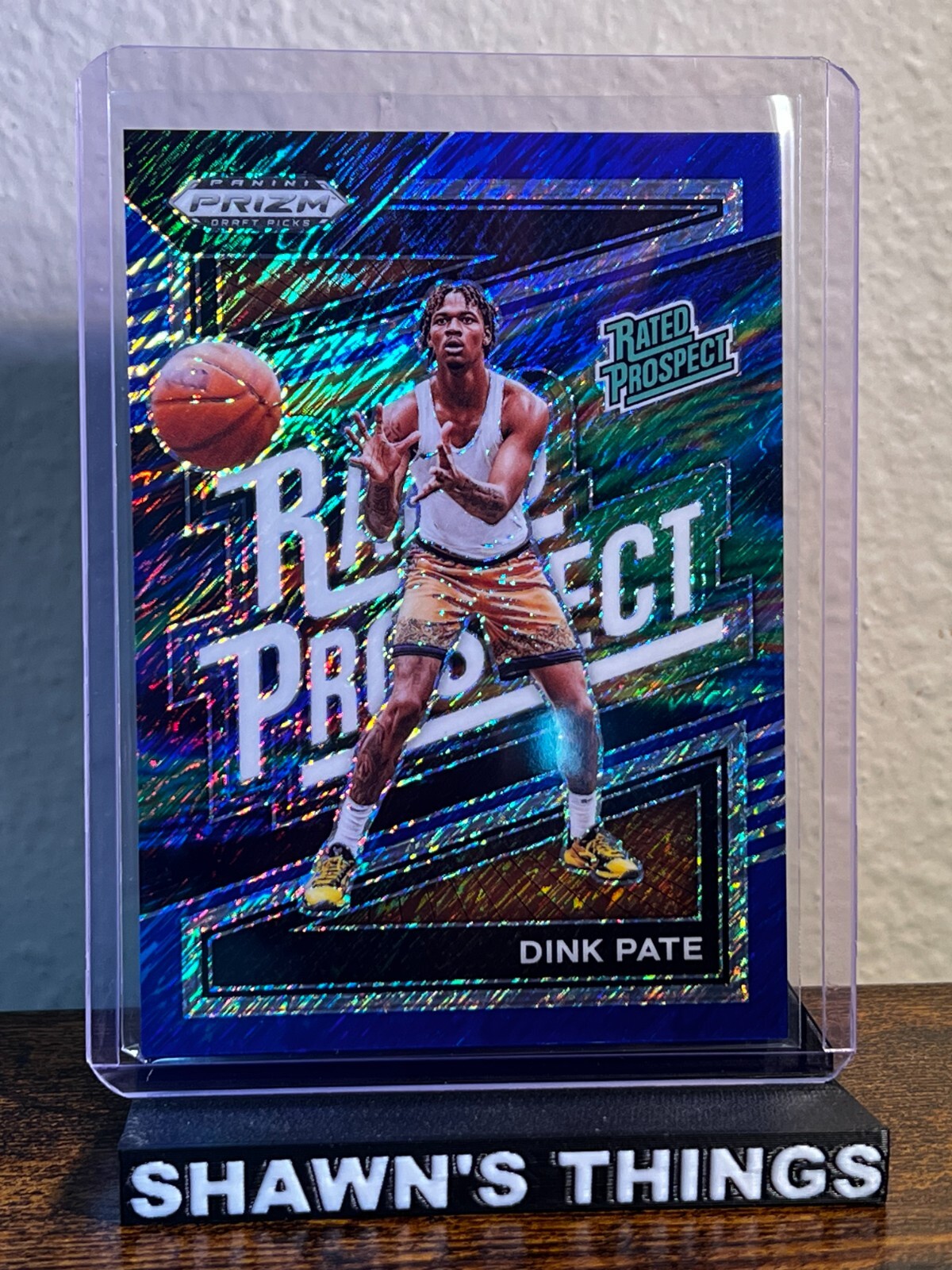 Dink Pate 2024 Prizm Draft Rated Prospect FOTL Blue Shimmer Prizm 12/19
