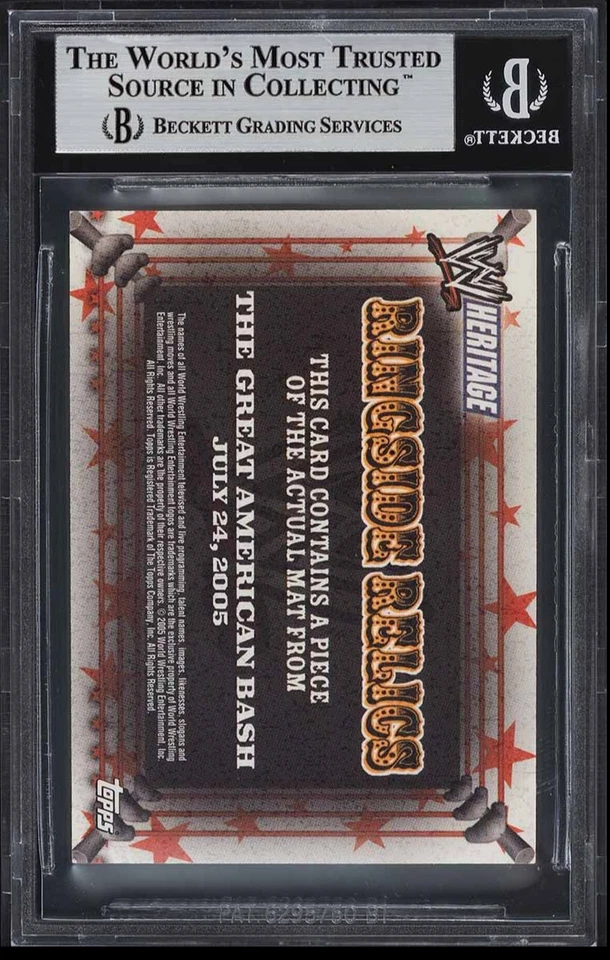 POP 1: Booker T Christian BGS 9: 2005 Topps Heritage Event Used Mat Relics Gisto - Image 2 of 3