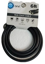 6 FT feet COAX RG6 Antenna Satellite HDTV VCR TV Coaxial Cable BLACK