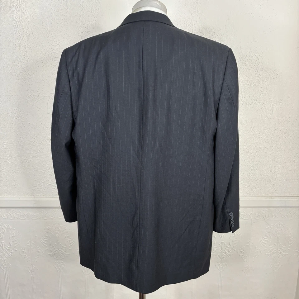 Костюм мужской Hart Schaffner Marx 2 предмета 44R 38x27 черный темно-серая полоса - Изображение 4 из 4