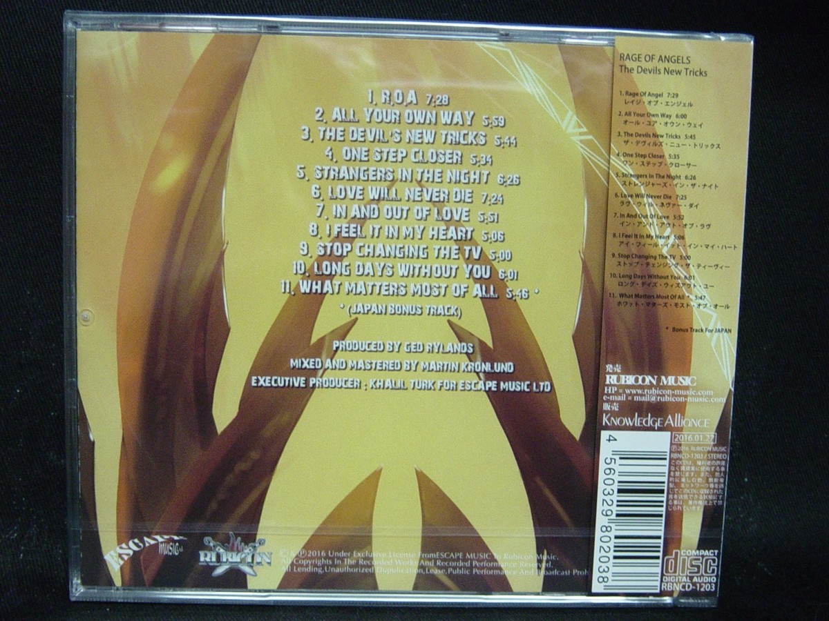 Rage of Angels-the Devils Tricks-japan CD Bonus Track F25