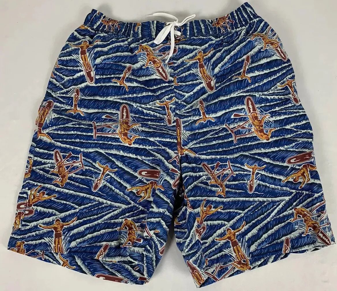 Vintage Ralph Lauren Polo Sport Shorts Swim Mens Medium 90s Surf Lined RLX Tech