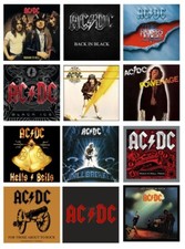AC/DC ALBUM COVERS SET OF 12 FLEXIBLE THIN FRIDGE MAGNETS NEW ROCK BAND XMAS