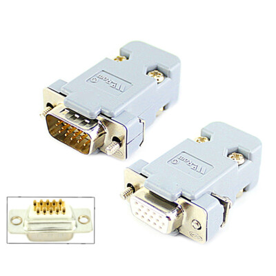 DB15 VGA Stecker D-SUB 3-reihig 15 poliger Breakout Anschluss männlich weiblich