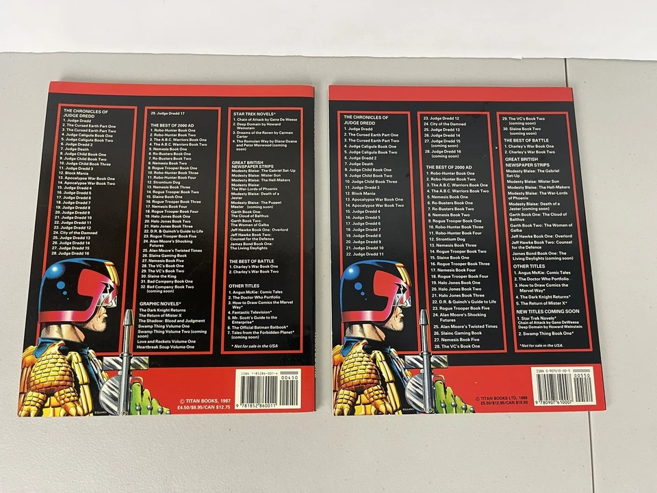 Libro Judge Dredd 17 TP por John Wagner - Titan Books 1987 - I am The Law, 2 libros Foto 4 de 4