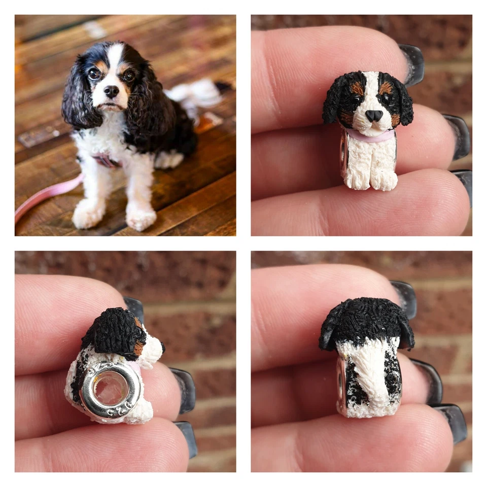 MINI GATO PAPAGAIO COELHO personalizado animal de estimação joia presente charme pulseira contas - Imagem 2 de 4