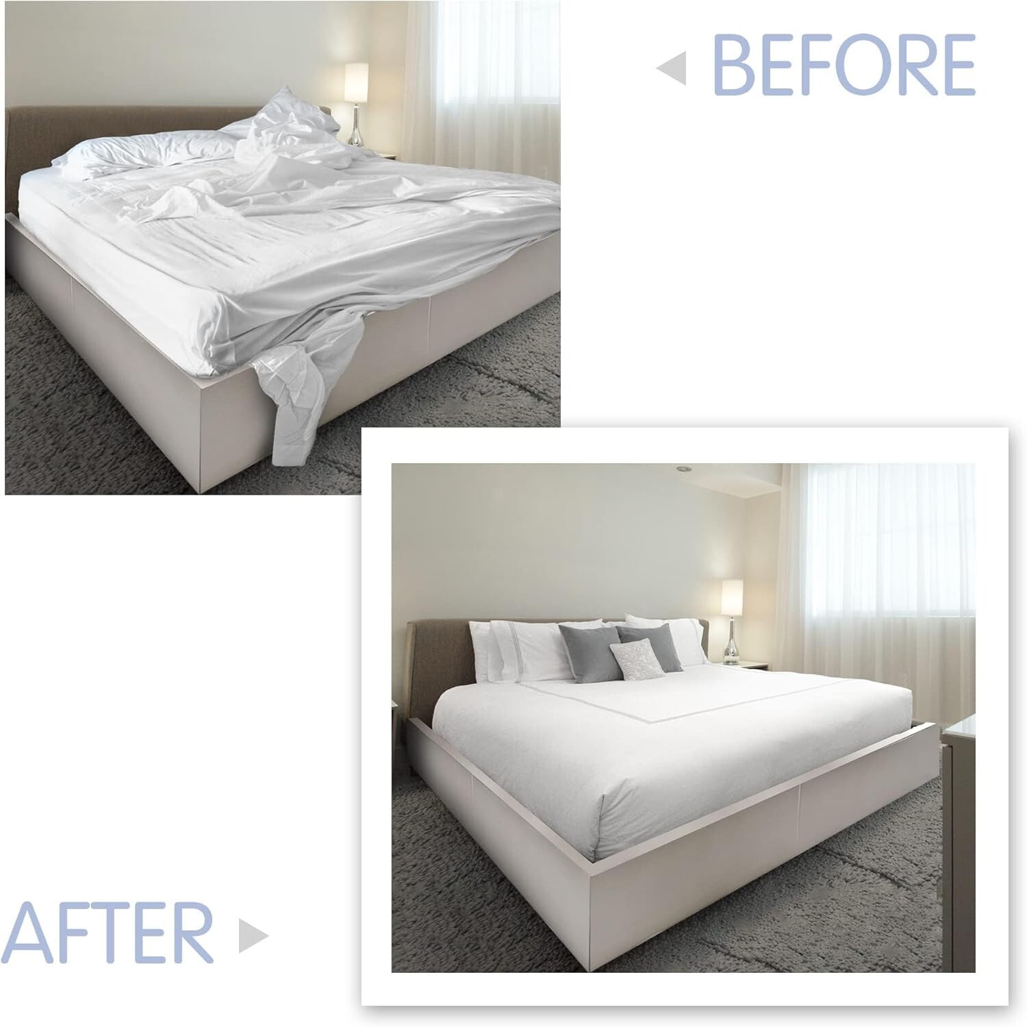 Grip N Hold Bed Sheet Holder | Discrete Heavy Duty Sheet Holder, 360 Degree B...