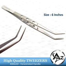 6" Chef's Garnishing Angled Tongs Food Presentation/Plating Tweezer Tool Kitchen