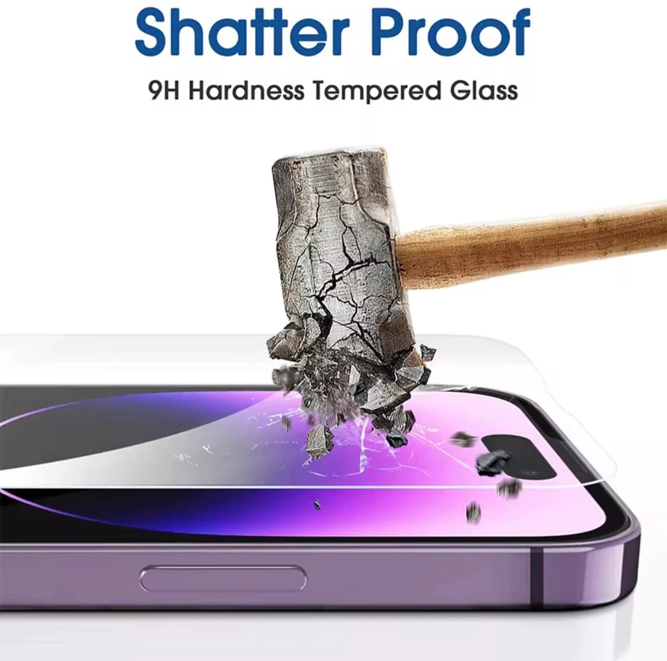 Tempered Glass Screen Protector 9H Premium  For iPhone 16 15 Plus Pro Max - Image 3 of 4
