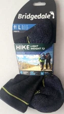 BRIDGEDALE HIKE LIGHT WEIGHT COOLMAX PERFORMANCE HEATHER BOOT HEIGHT SOCKS LARGE