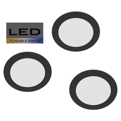 Eglo LED-Einbauleuchten-Set rund ABIUL  3,2 W, Ø x H: 8,6 x 4 cm, Schwarz