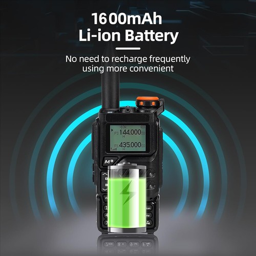 UHF VHF Walkie Talkie Funkgeräte 200 Kanäle Sprechfunkgerät für Outdoor Camping - Zdjęcie 6 z 12