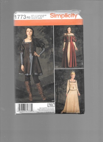 Renaissance Celtic Warrior Queen Gown Costume 14-22 Simplicity 1773 Pattern UCFF - Picture 2 of 4