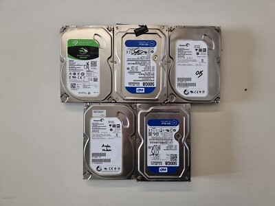 Lot De 5 Disques Durs 3,5 Pouces – Pour Pièces Ou Réparation