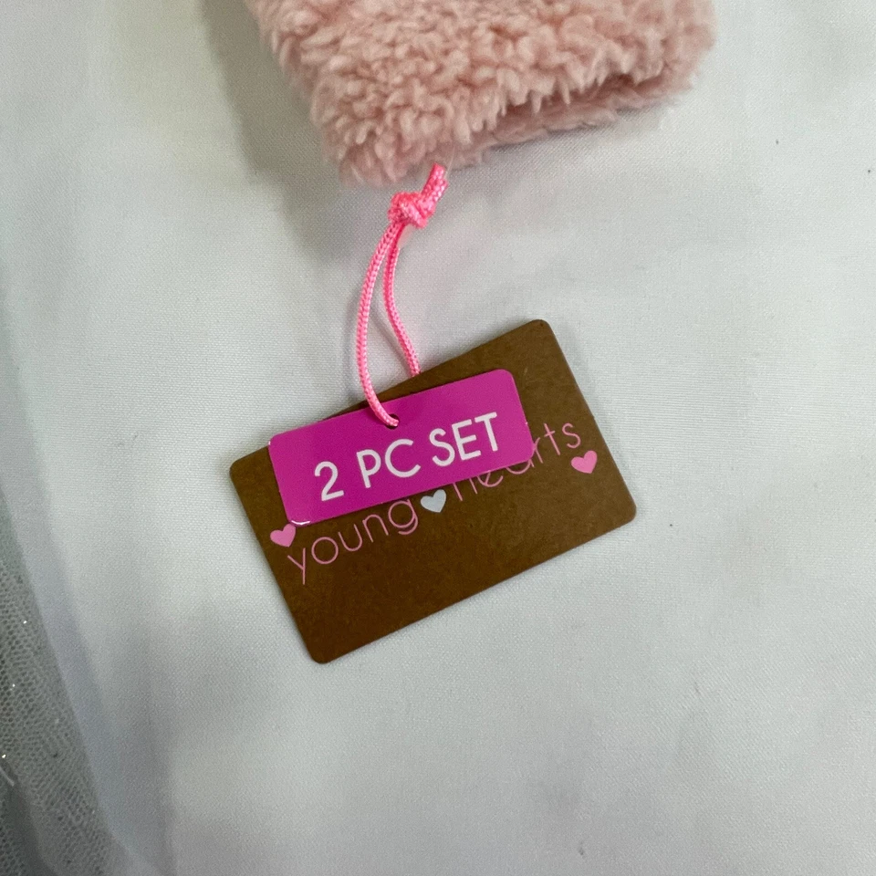 Conjunto de Vestido Tutú Young Hearts Bebé Niña 12M Rosa Gris Diadema Bragas Nuevo con Etiquetas Foto 4 de 4