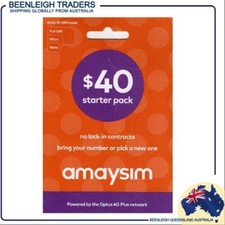 AMAYSIM $40 STARTER PACK Unlimited or Pay As You Go Plan No Contracts New