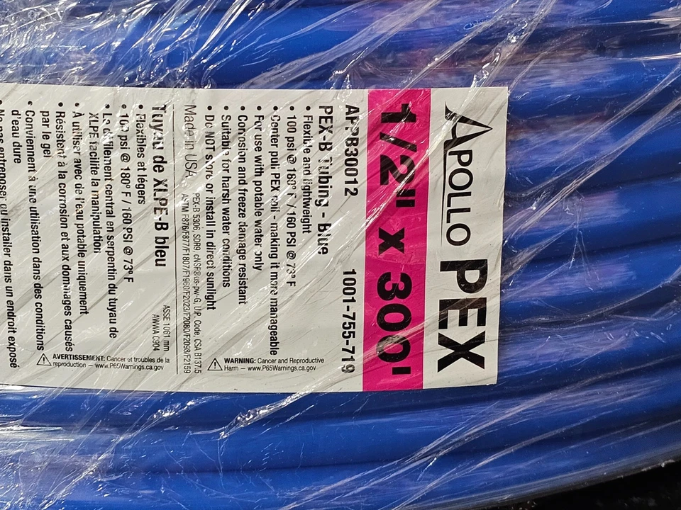 Apollo APPB30012 Water Pipe+Tubing 1/2"x 300' Cross-Linked Flexible Polyethylene - Image 3 of 4