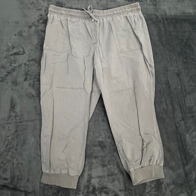 Maurices Jogger Pants Womens 18W Gray Relaxed Fit High Rise Drawstring