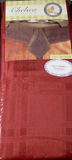 Chelsea Microfiber Tablecloths Resists Stains Red Assorted Sizes Obl. Rd