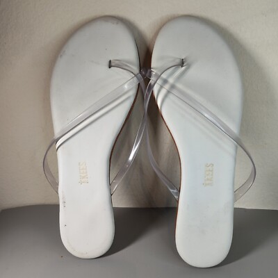 Tkees Riley Clear Sunkissed Toe Loop Slip On Flip Flop Sandals Size 8 B