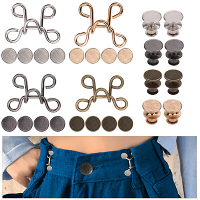  4 Sets verstellbare Taille Eisen Jeans Schnalle 27/32 mm für Kleidung Röcke Mäntel