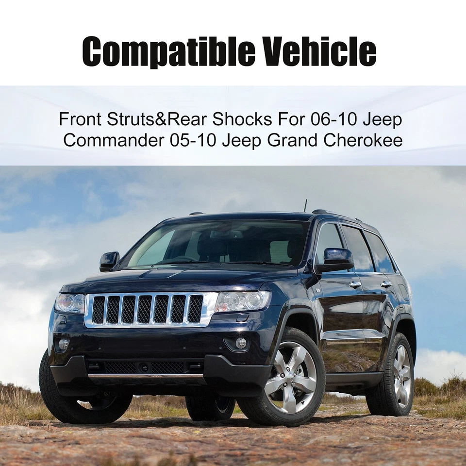 Puntales delanteros + amortiguadores traseros para Jeep Grand Cherokee Commander 2005-2010 Foto 2 de 4