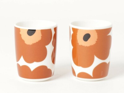 Marimekko Cup　ウニッコ NEW!【JAPAN EXCLUSIVE】Marimekko UNIKKO CUP/W/O HANDLE 2pcs Brown