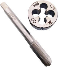 HSS M10 X 1.25Mm Tap and M10 X 1.25Mm Die Metric Thread Left Hand