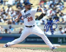 Signed  8x10 BUD NORRIS Los Angeles Dodgers Autographed photo - COA 