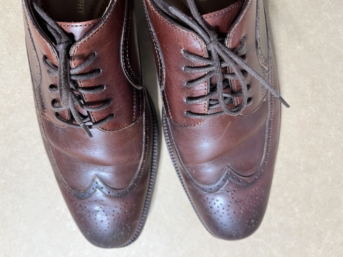 Johnston & Murphy Wingtip Leather Oxford Shoes Size 8M Brown Tie Men\'s 20-3152 Johnston & Murphy Murphy Upton Nubuck Leather Wingtip  main image 2