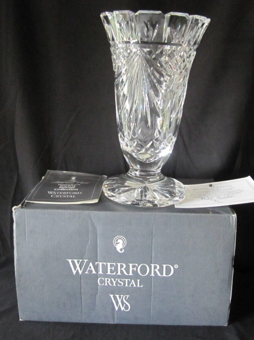 1996 WS Waterford Society Crystal Penrose 8.5" Footed Vase Certificate