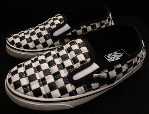 VANS UltraCush Black/White Checkered Slip On Shoes Womens 8.5/Mens 7