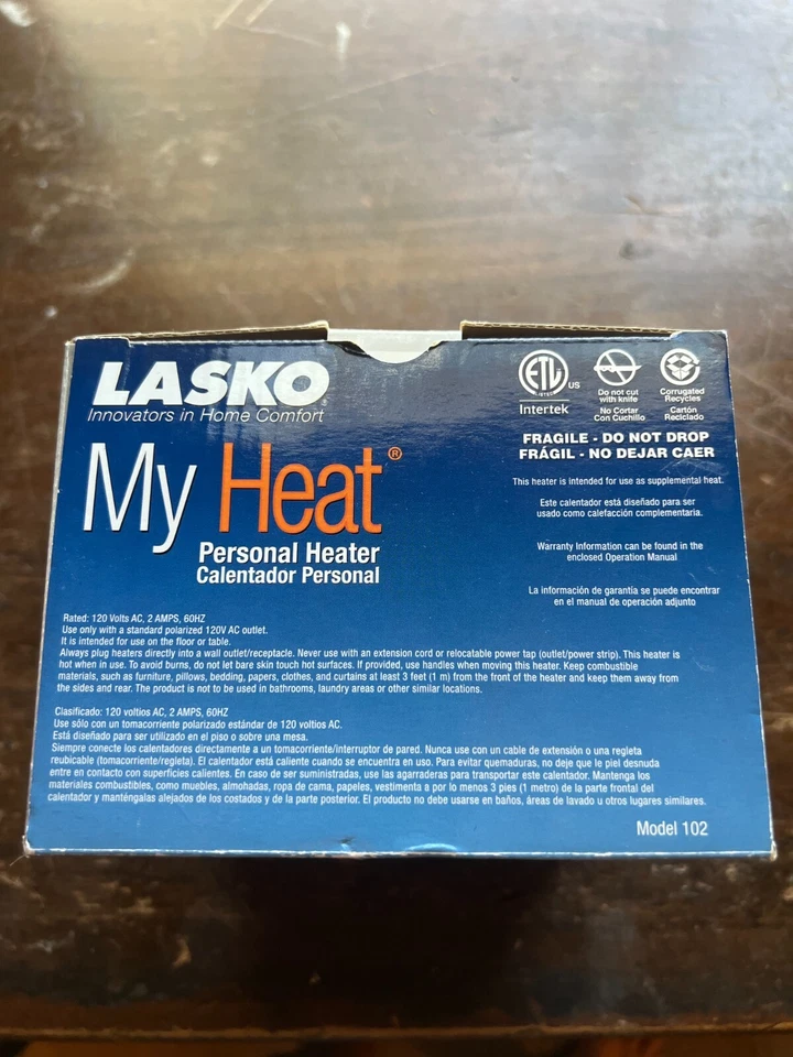 Mini calentador de espacio personal Lasko MyHeat de una sola velocidad 6 pulgadas negro, 200 W Foto 3 de 4