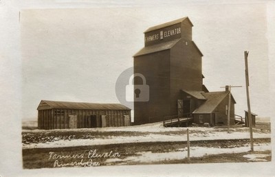 Rinard IA Iowa Farmers Elevator Co. Farming RPPC Photo Postcard COPY