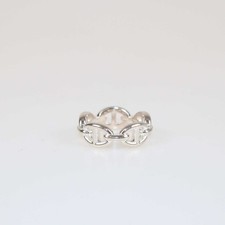 Bague Hermès petite chaîne d'ancre en argent sterling