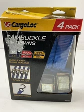 4 Pack - Cargoloc 32569 1" X 6' Cambuckle Tie Down Straps LOAD LIMIT 300lbs