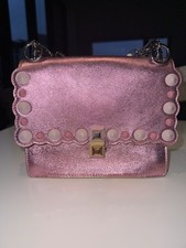 Fendi Kan I Catalan Mirror/ Borchie in Champagne Limited Edition Shoulder Bag.