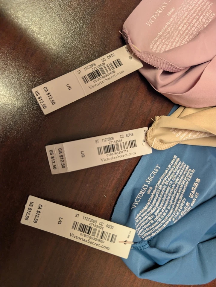 Victoria's Secret Panty Lote De 3 Panty Moderno No Show Panty Rosa Praliné L Nuevo Con Etiquetas Foto 3 de 4