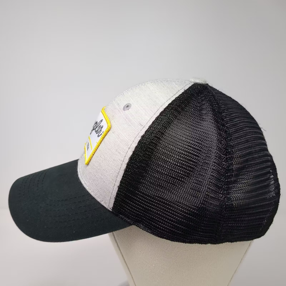 Wrangler Trucker Hat Black Gray One Size Snapback Patch Mesh Adjustable Hat View 3