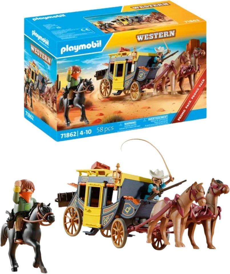 Geobra Playmobil Western 71862 Attaque de diligence au Far West New in Sealed ! - Photo 1/1